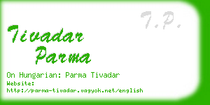 tivadar parma business card